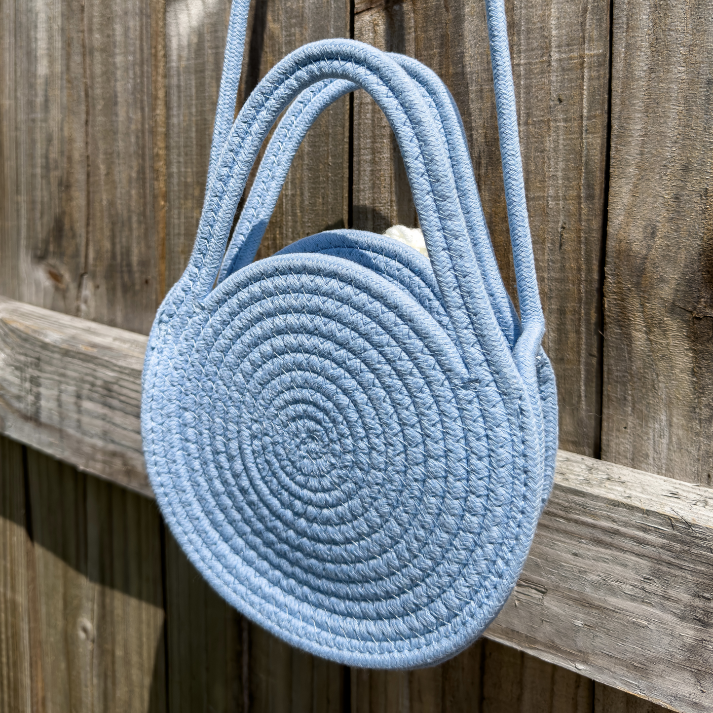 Crochet Flower Round Bag