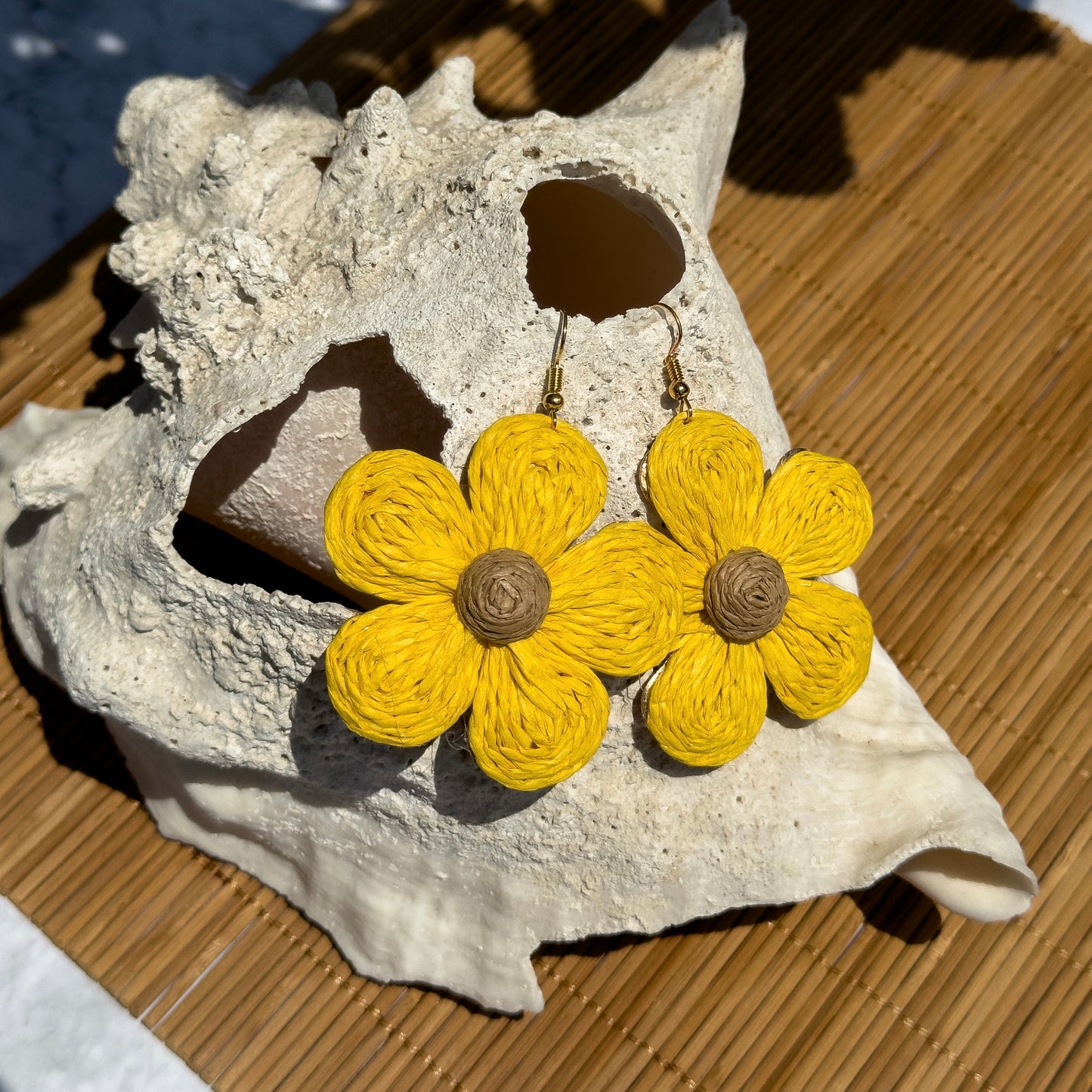 Woven Flower Earrings