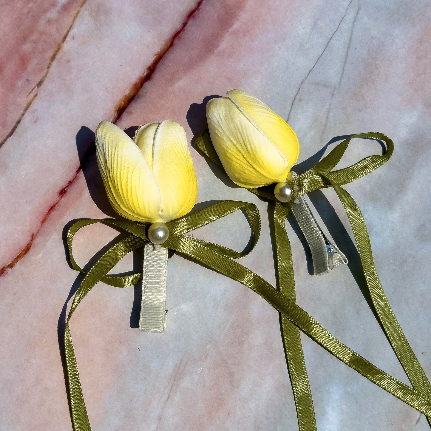 Tulip Flower Hair Clips