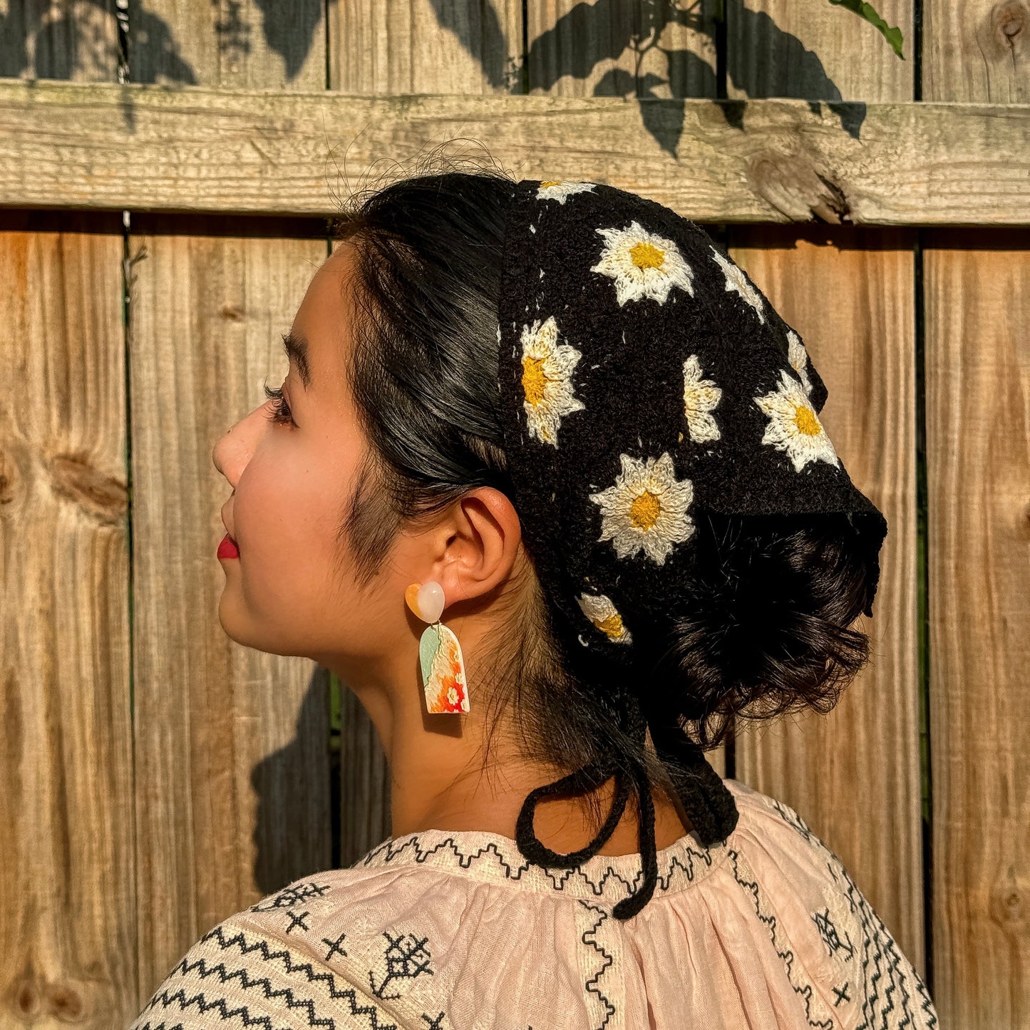 Flower Me Crochet Hair Scarf