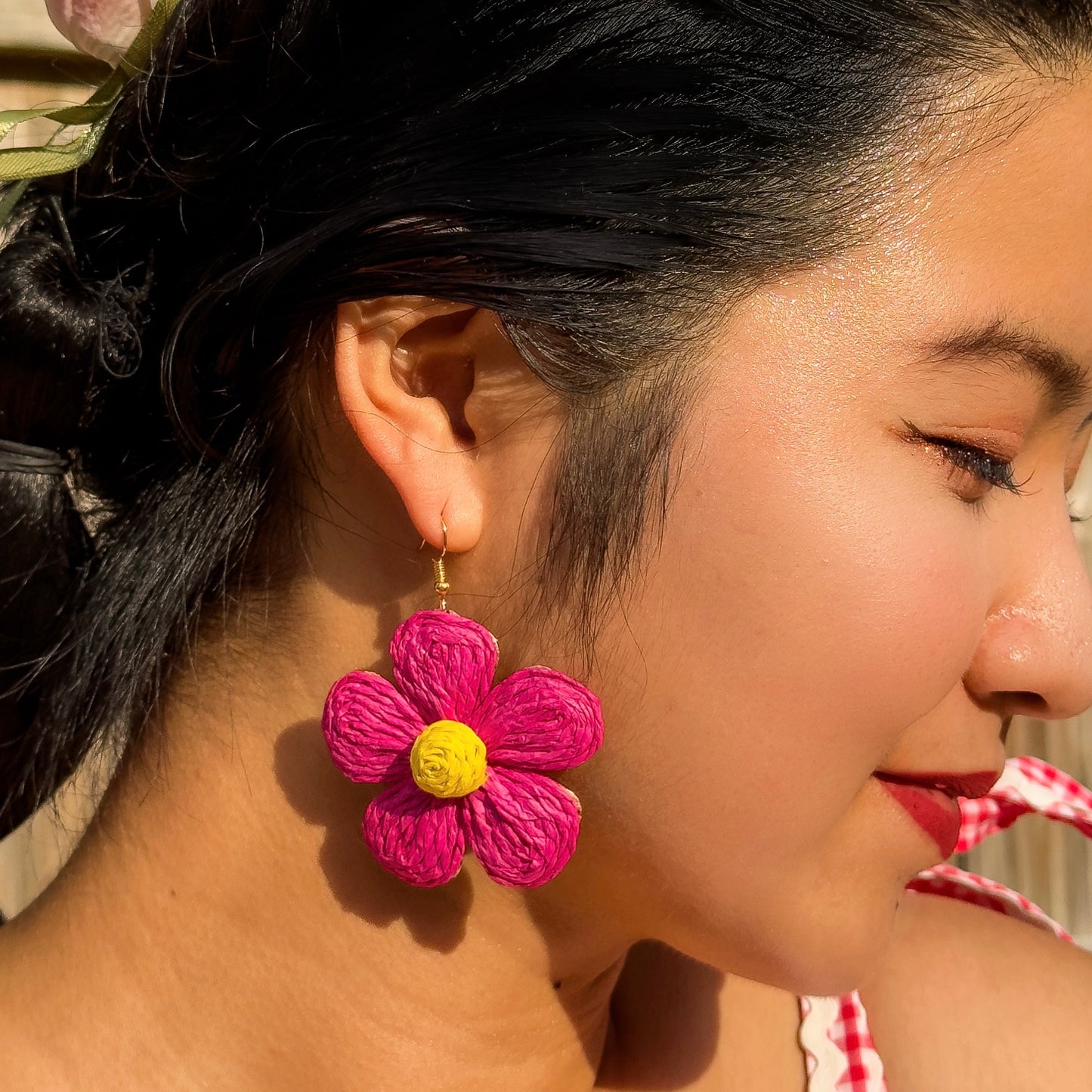 Woven Flower Earrings