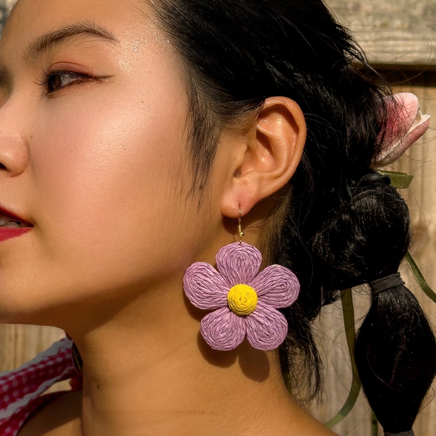 Woven Flower Earrings