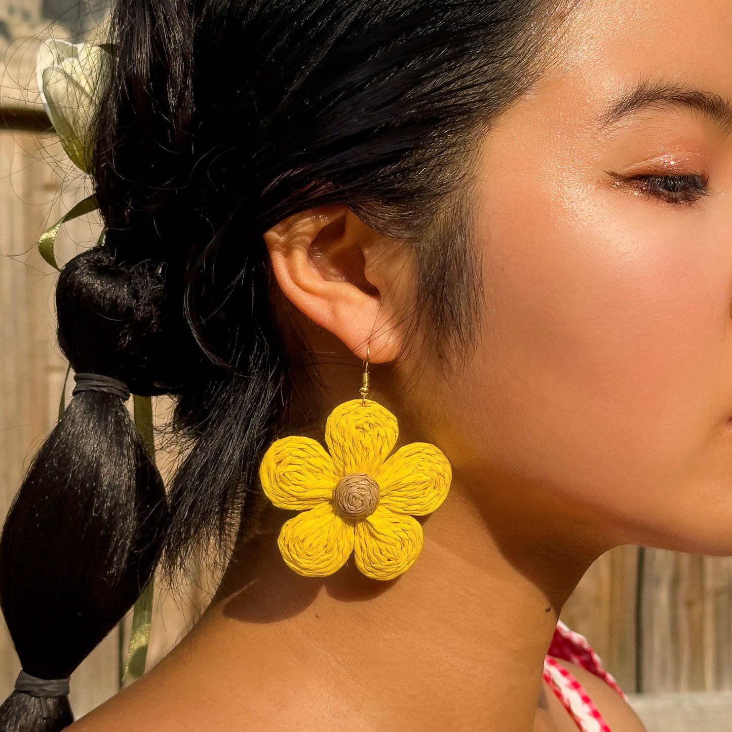 Woven Flower Earrings