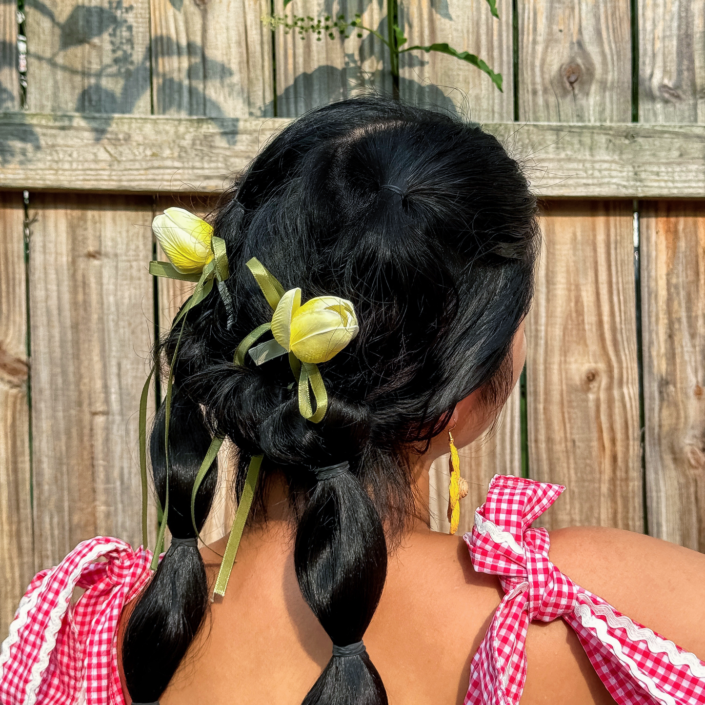 Tulip Flower Hair Clips