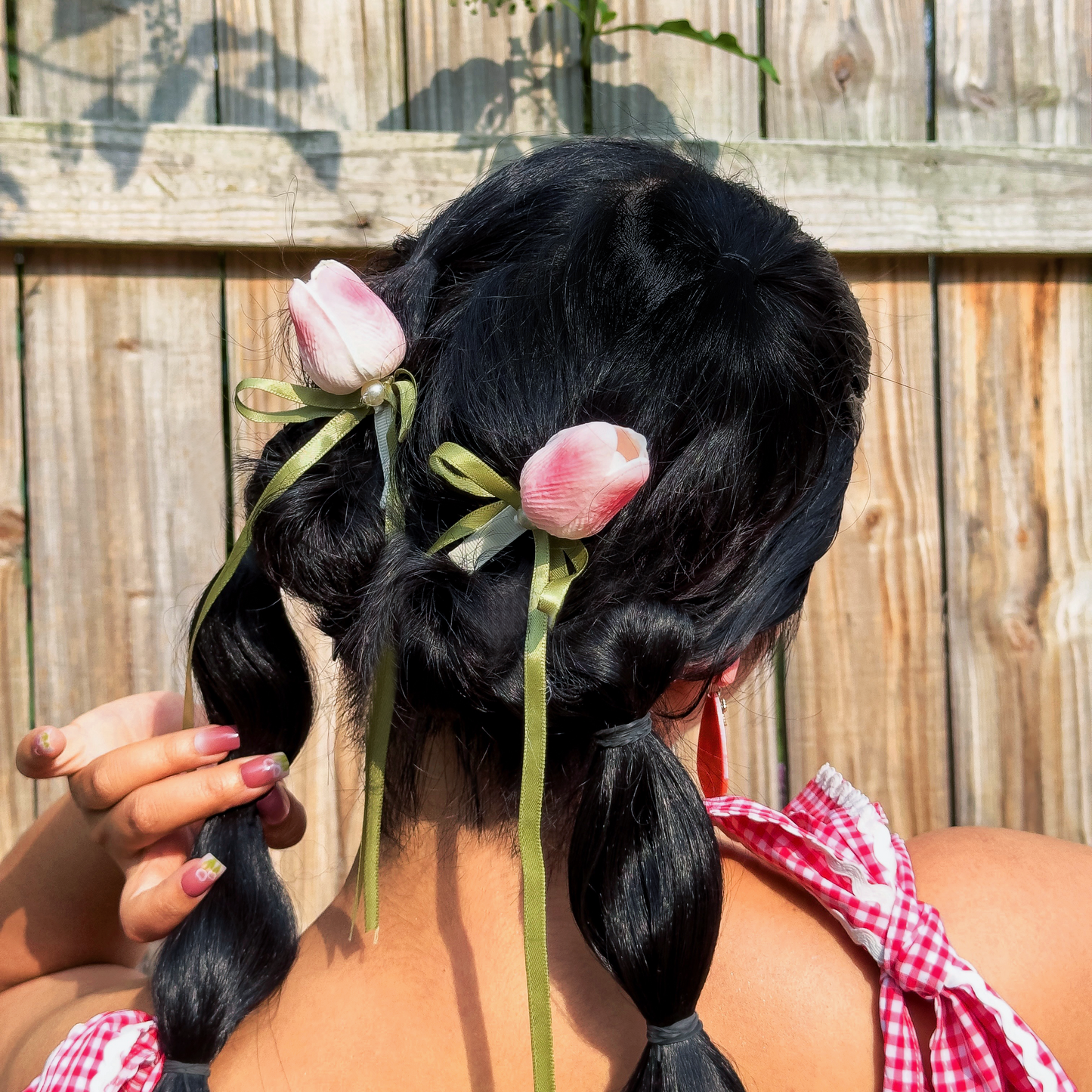 Tulip Flower Hair Clips